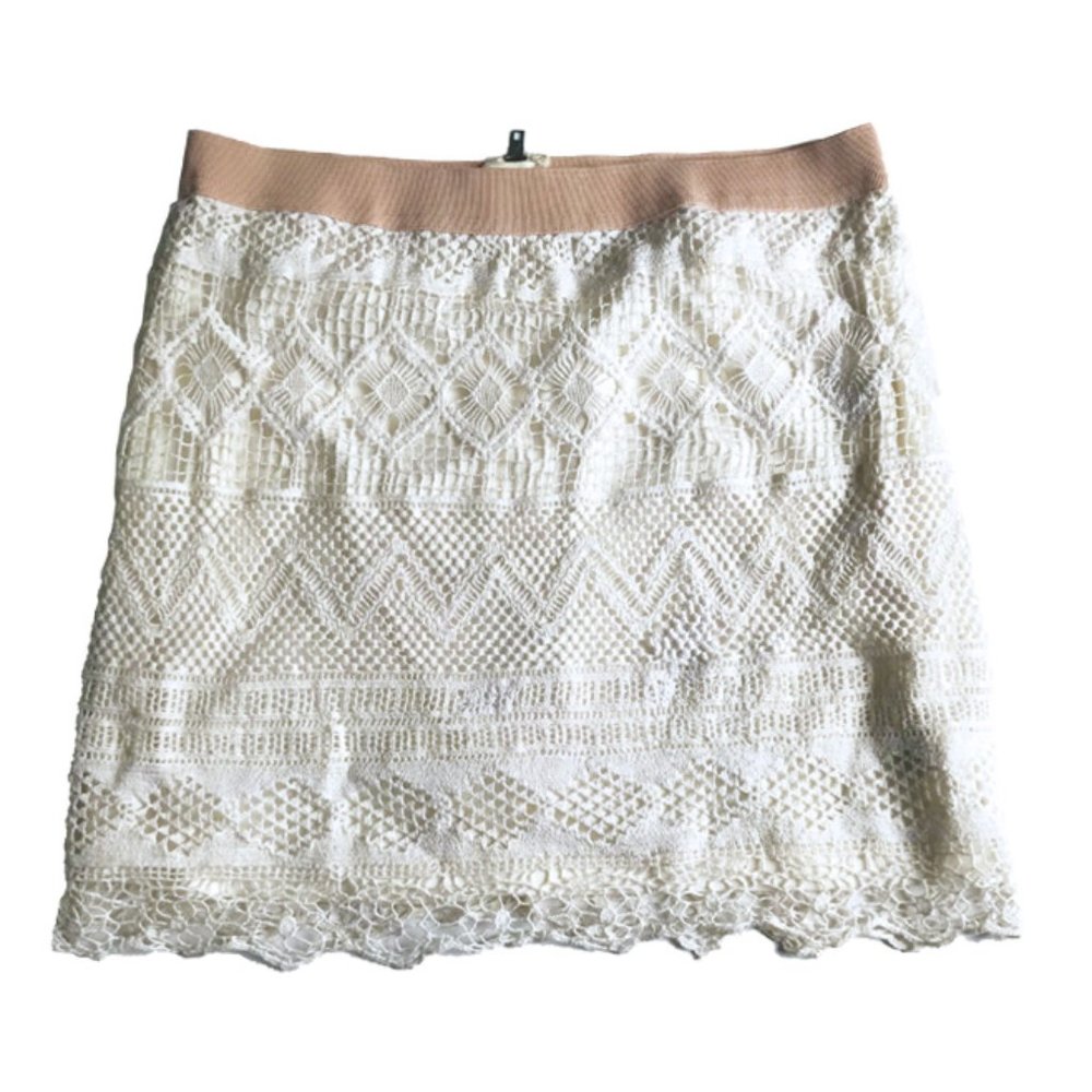 Super cute cream crochet skirt